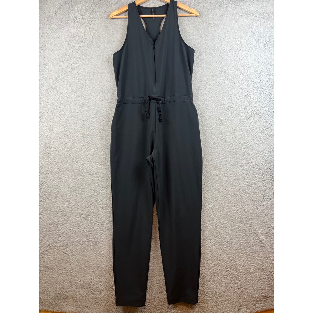 Backcountry Womens On The Go Jumpsuit Black Racerback Hiking Travel Small
